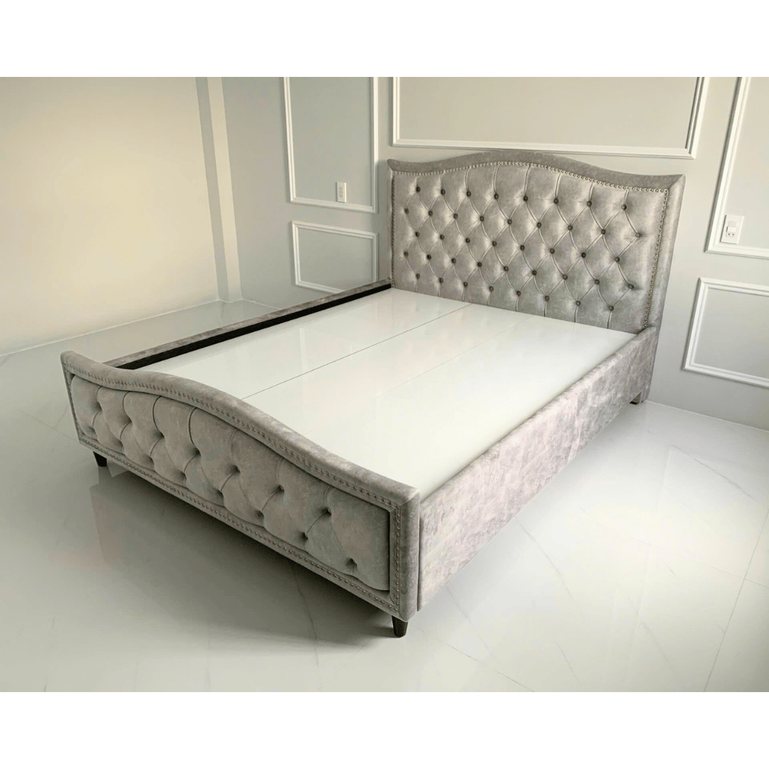 Chi tiết đầu giường Giường Ngủ Bọc Vải Nhung 016 cao cấp