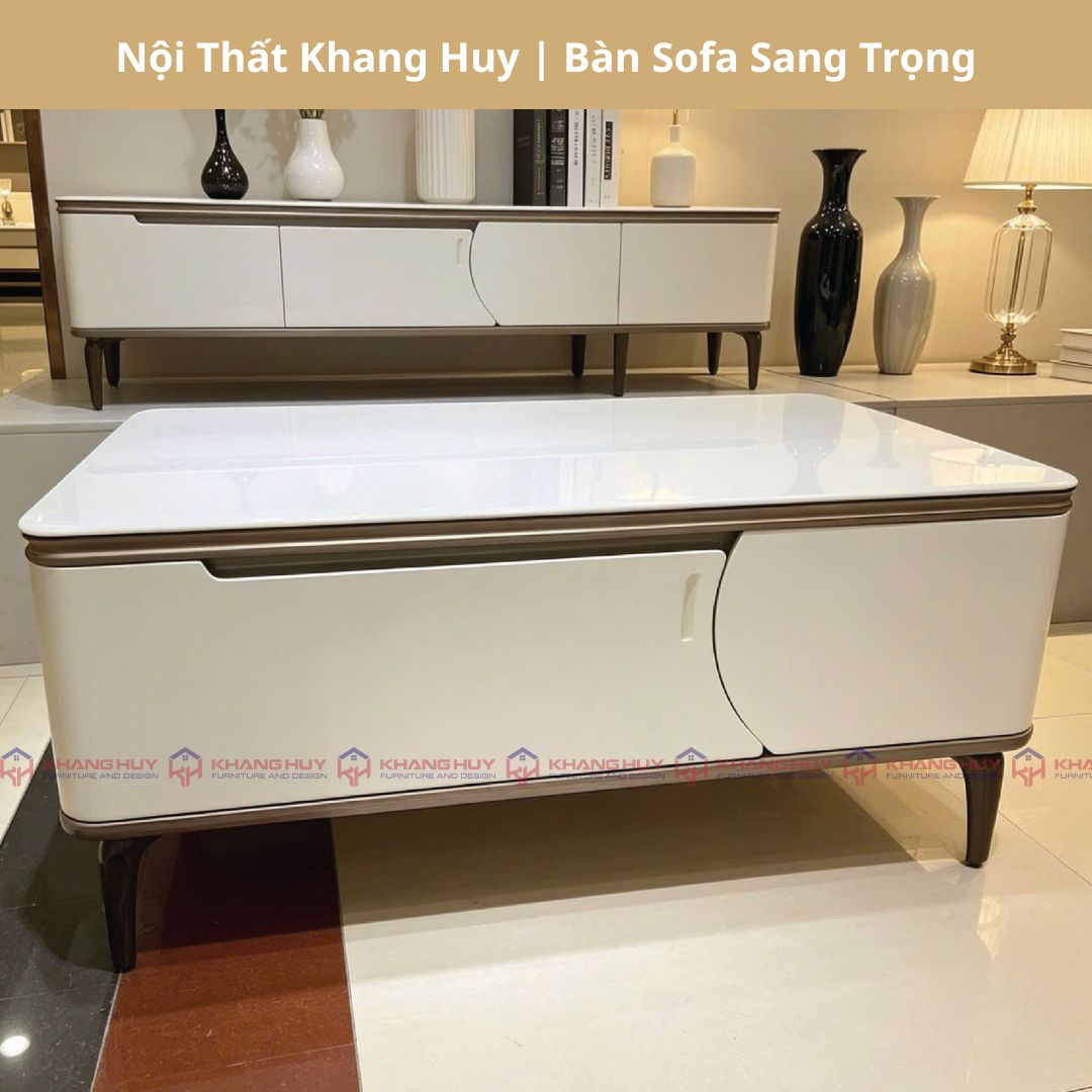 Bàn Trà Mặt Đá Phiến Bóng 1m Có Ngăn Kéo Hiện Đại – Mã 117 4 Noi that khang huy ban sofa ho chi minh 24