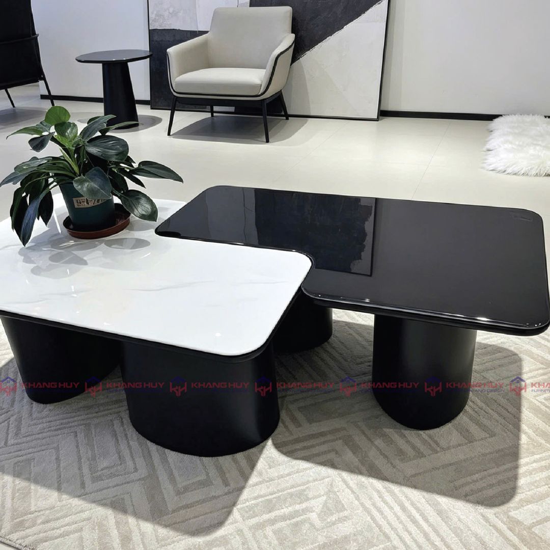 Bàn Trà Kèm Kệ Góc Mặt Đá Vi Tinh Mở Rộng Hiện Đại – Mã 132 2 Noi that khang huy ban sofa ho chi minh 39